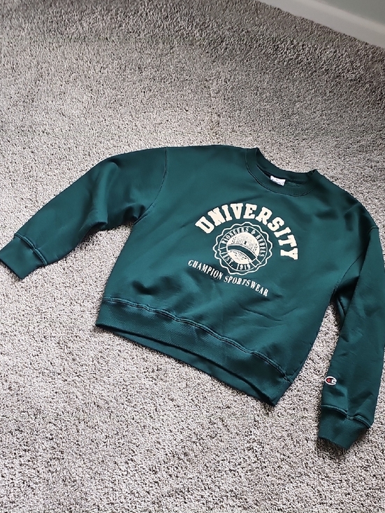 Champion Tops - Champion Dark Green University Graphic Crewneck Sweatshirt